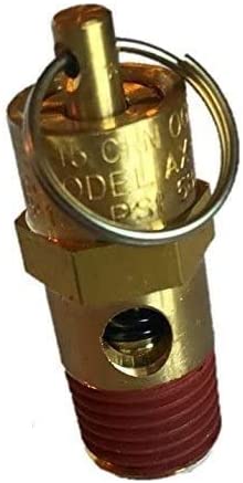 SRV-125 pressure relief NPT male valve 125 psi 1/4