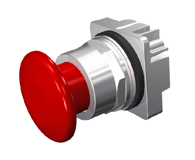 52PP2W2, Push-Pull Mushroom Head Device, Siemens 30 mm